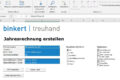 Excel-Screenshot vom Jahresrechnung-Tool, welches mit VBA programmiert wurde.